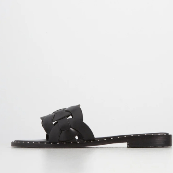 Chelsea Crew Black Sandals with Studded Details - Picture 2 of 5